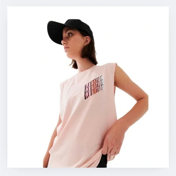 P.E. Nation Sleeveless Pink Active Top - Picture 6 of 7